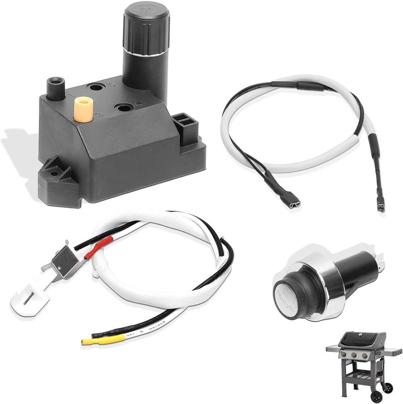MOASKER 7642 Grill Igniter Kit for Weber Spirit 210/310 Grill Starter Button Replacement Parts, 67053 Igniter Kit for Weber Spirit E-210 S-210 E-310 SP-310 with Up Front Controls (2013 and Newer) - Image 1